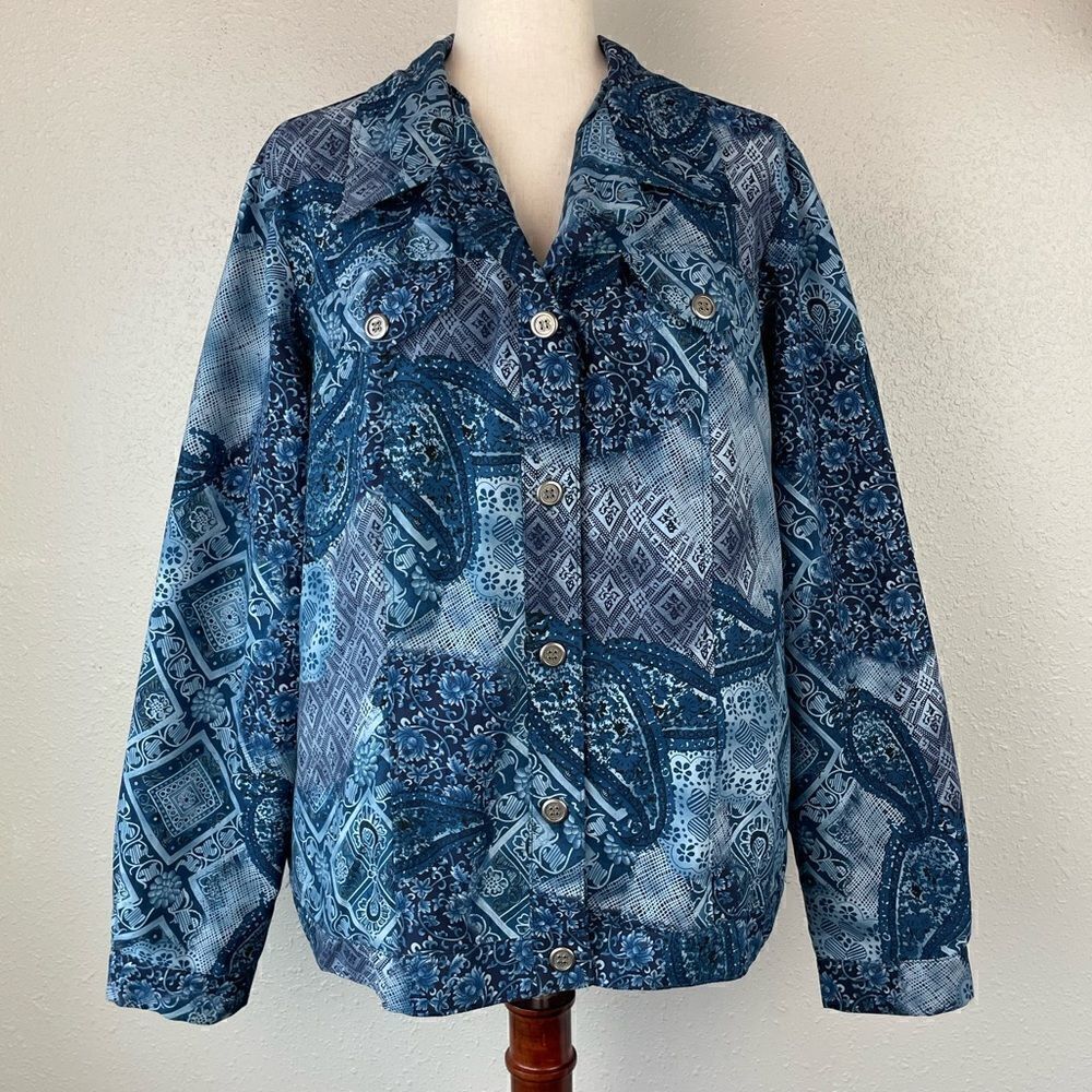 Samantha’s Style Shoppe Button Down Jacket Size XL Regular EUC